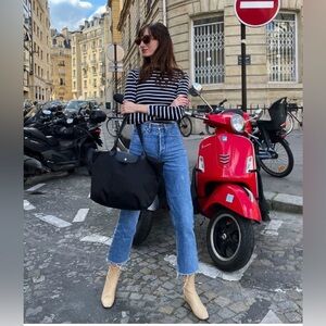 Longchamp tote bag with long handle thick double layer waterproof fabric size L